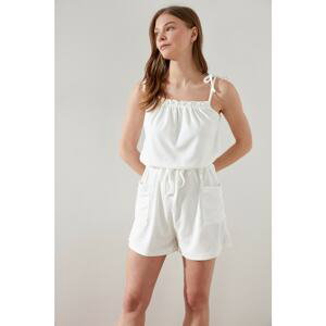 Trendyol White Knitted Overalls