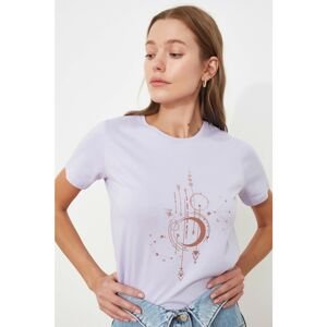 Trendyol Lilac Knitted T-Shirt