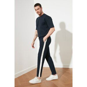 Trendyol Navy Blue Men's Textured Trousers