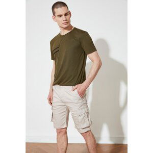 Trendyol Beige Men's Cargo Pocket Shorts & Bermuda