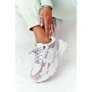 Women's Sneakers Memory Foam Big Star HH274255 White-Purple