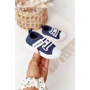 Children's Sneakers With Velcro Navy Blue News