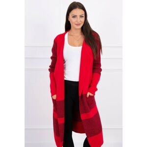 Lapel sweater red