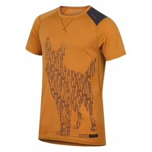 Merino thermal underwear T-shirt short men's Dog brown-orange