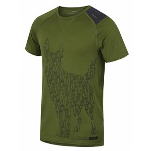 Merino thermal underwear T-shirt short men's Dog khaki