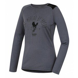 Merino thermal underwear T-shirt long women&#39;s Sheep gray