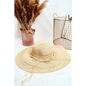 Large-Brimmed Straw Hat BRUNO ROSSI Beige