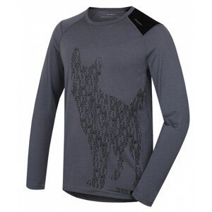 Merino thermal underwear T-shirt long men&#39;s Dog gray