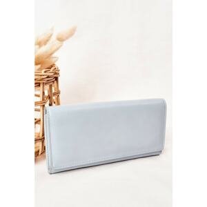Large Women's Wallet With A Magnet Light Blue