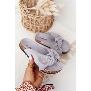 Children's Slippers On Cork Grey Little Wendy