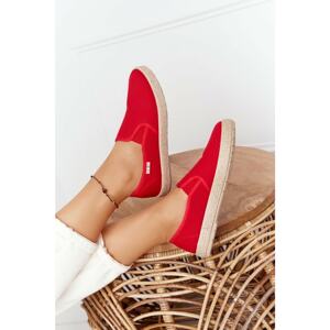 Espadrilles On A Braided Sole Big Star HDD274018 Red