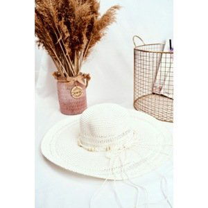 Large-Brimmed Straw Hat BRUNO ROSSI Ecru