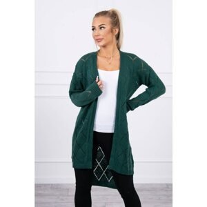 Sweater with a geometric pattern green