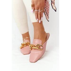 Women's Slippers With Chain Pink Call On Me