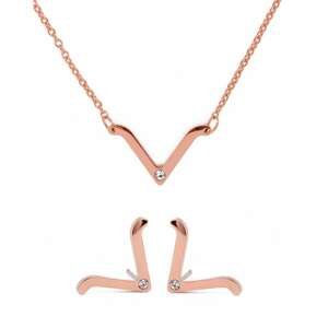 Set necklace and earrings Vuch Veenie Rose Gold