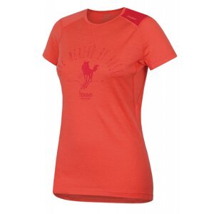 Merino thermal underwear T-shirt short women&#39;s Sheep peach