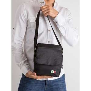 Men´s black flap bag