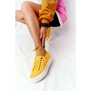 Women's Sneakers On A Platform BIG STAR HH274055 Yellow