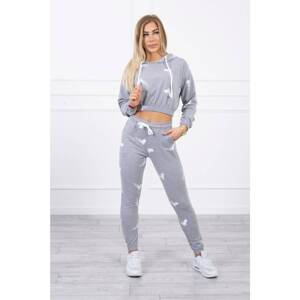 Set with pistol print grey