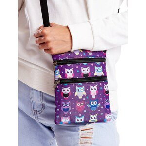 Cloth purple sachet with owls
