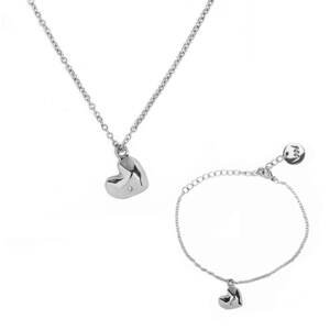 Bracelet and necklace Vuch Amour Silver Couple