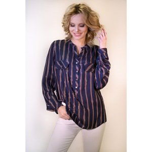 Mefese Woman's Blouse 9182 Navy Blue