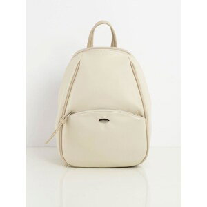 Light beige eco leather backpack