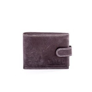 Brown wallet for a man with a snap closure