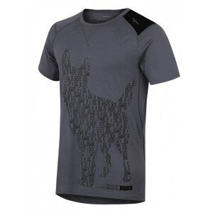 Merino thermal underwear T-shirt short men&#39;s Dog gray