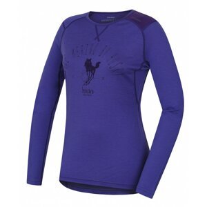 Merino thermal underwear T-shirt long women's Sheep gray-violet