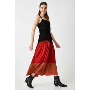 Koton Women Black Strap Color-Blocked Dress