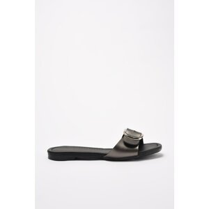 Trendyol Anthracite Buckled Women's Slippers