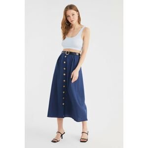 Trendyol Indigo Belt Skirt