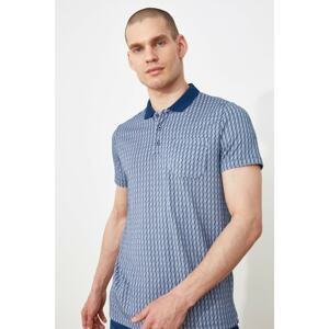 Trendyol Indigo Men's Slim Fit Short Sleeve Polo Neck T-shirt