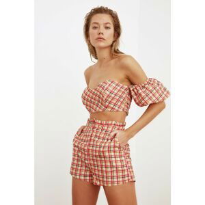 Trendyol Colorful Plaid Beach Bottom-Top Team