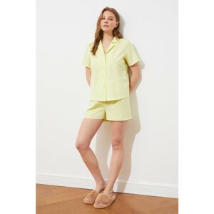 Trendyol Yellow Woven Pajamas Set