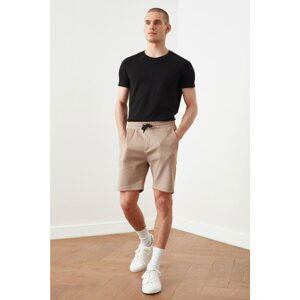 Trendyol Beige Men's Regular Fit Textured Shorts & Bermuda