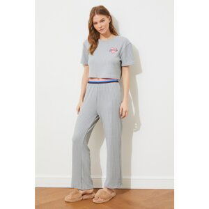 Trendyol Mint Camisole Knitted Pajamas Set