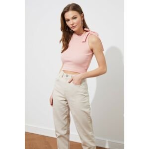 Trendyol Pink Tie Detailed Knitted Blouse
