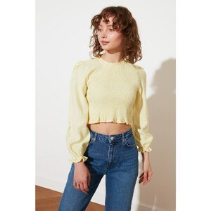 Trendyol Yellow Petite Frilly Blouse