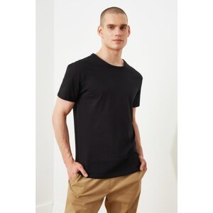 Trendyol Black Men's Regular Fit Licensed Scala Group Printed Crew Neck Short Sleeve T-Shirt