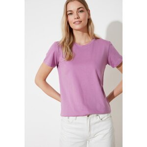 Trendyol Purple 100% Organic Cotton Basic Knitted T-Shirt