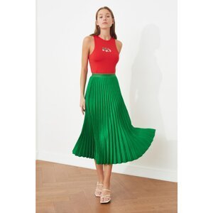 Trendyol Green Pleated Skirt