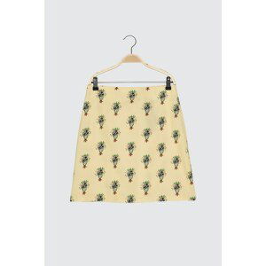 Trendyol Ecru Printed Skirt