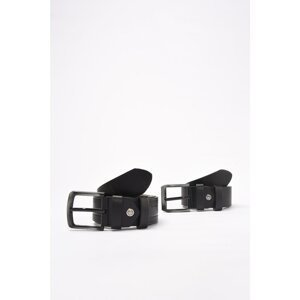 Trendyol Black Men's 2-Piece Faux Leather Belt