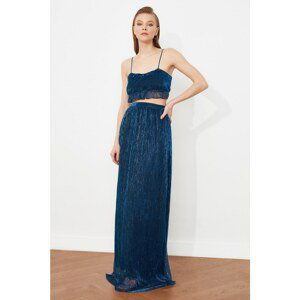 Trendyol Navy Collar Detailed Evening Dress & Graduation Gown