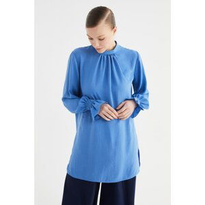 Trendyol Blue High Collar Tunic