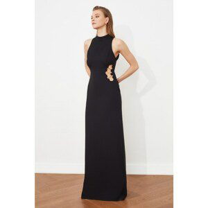 Trendyol Black Waist Detailed Evening Dress & Graduation Gown