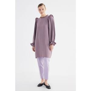Trendyol Lilac Sleeve Detailed Tunic Dress