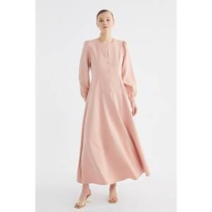 Trendyol Dried Rose Button Detailed Dress